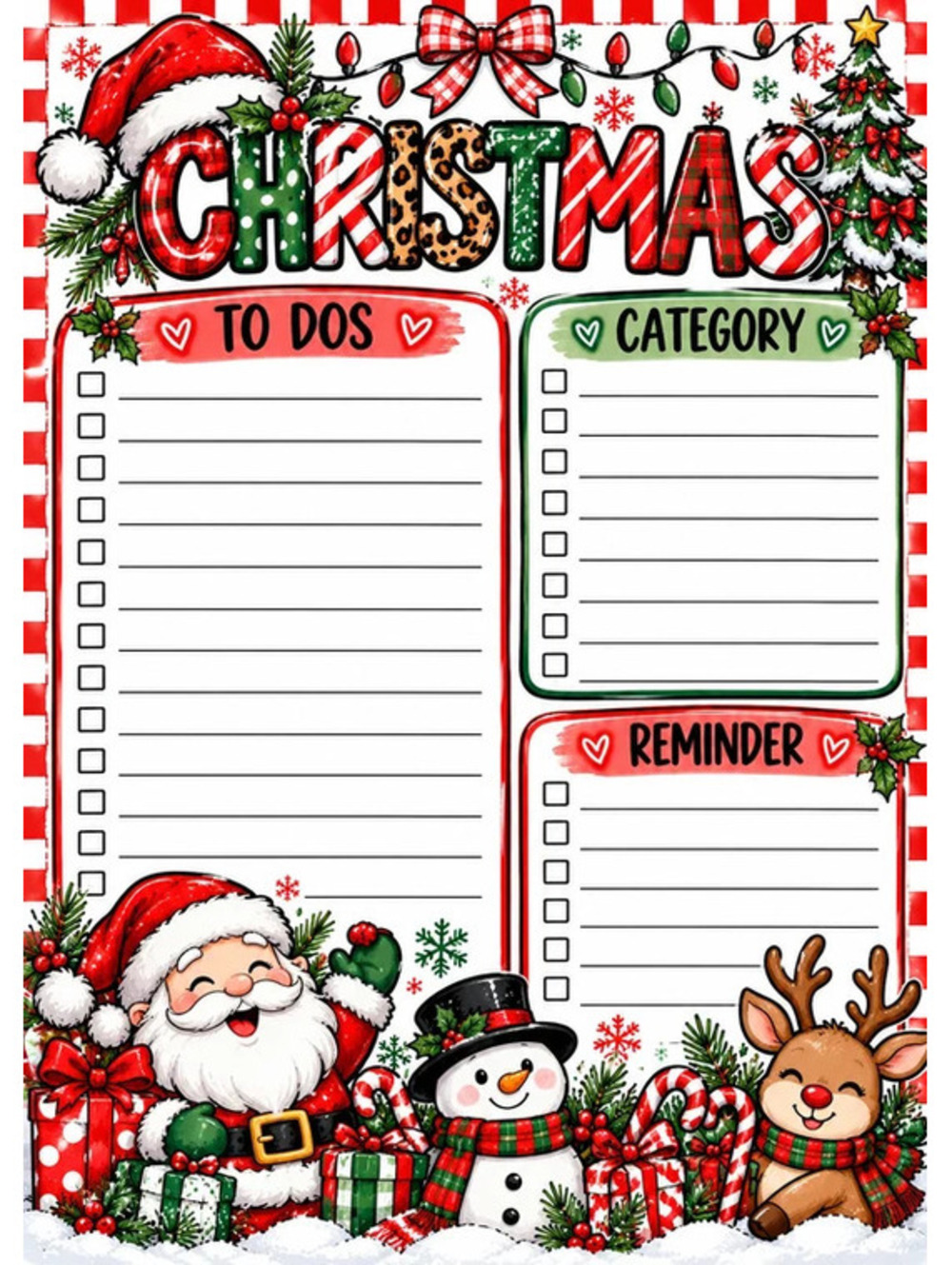 Christmas 5x7 Notepad Set of 2